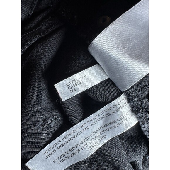 Calvin‎ Klein Jeans Black Cuffed High Rise Denim Cut Off Shorts Size 16 - Picture 11 of 11